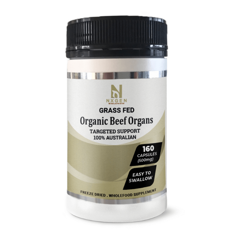 Organic Beef Organs: Gold Label 160 Capsules